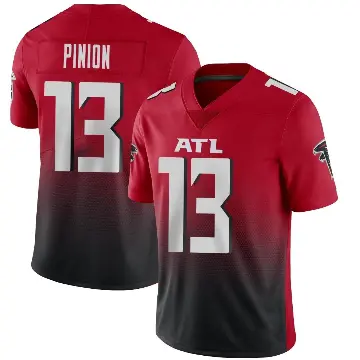 ＃13 Men's Bradley Pinion Red Limited Atlanta Falcons Vapor 2nd Alternate Jersey