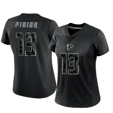 ＃13 Women's Bradley Pinion Black Limited Atlanta Falcons Reflective Jersey