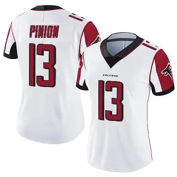 ＃13 Women's Bradley Pinion White Limited Atlanta Falcons Vapor Untouchable Jersey