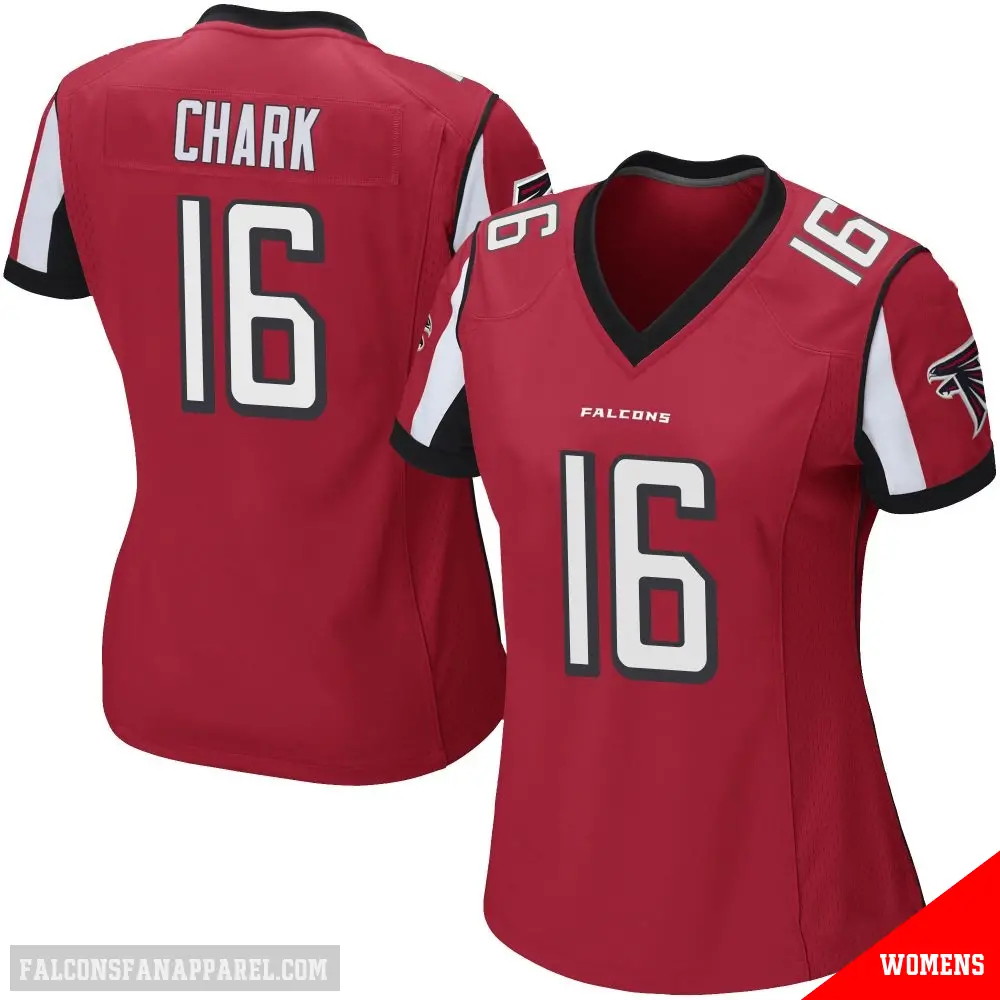 ＃16 Women's DJ Chark Red Game Atlanta Falcons Team Color Jersey