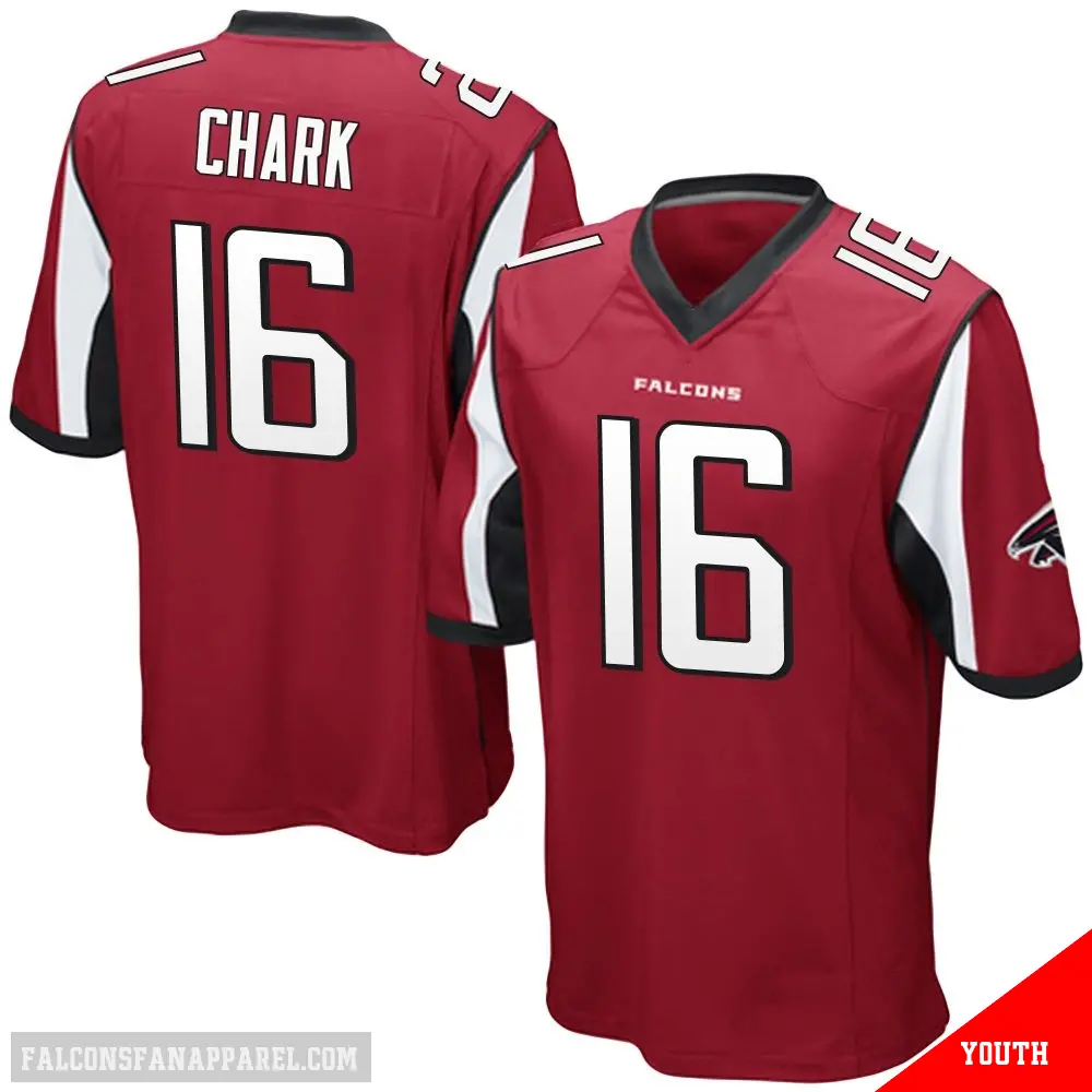 ＃16 Youth DJ Chark Red Game Atlanta Falcons Team Color Jersey