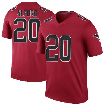 ＃20 Men's Dee Alford Red Legend Atlanta Falcons Color Rush Jersey