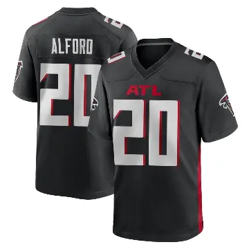 ＃20 Youth Dee Alford Black Game Atlanta Falcons Alternate Jersey