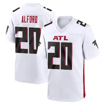 ＃20 Youth Dee Alford White Game Atlanta Falcons Jersey