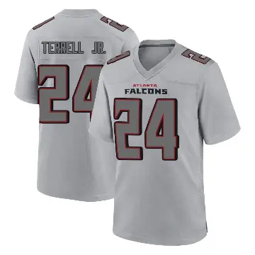 ＃24 Men's A.J. Terrell Jr. Gray Game Atlanta Falcons Atmosphere Fashion Jersey