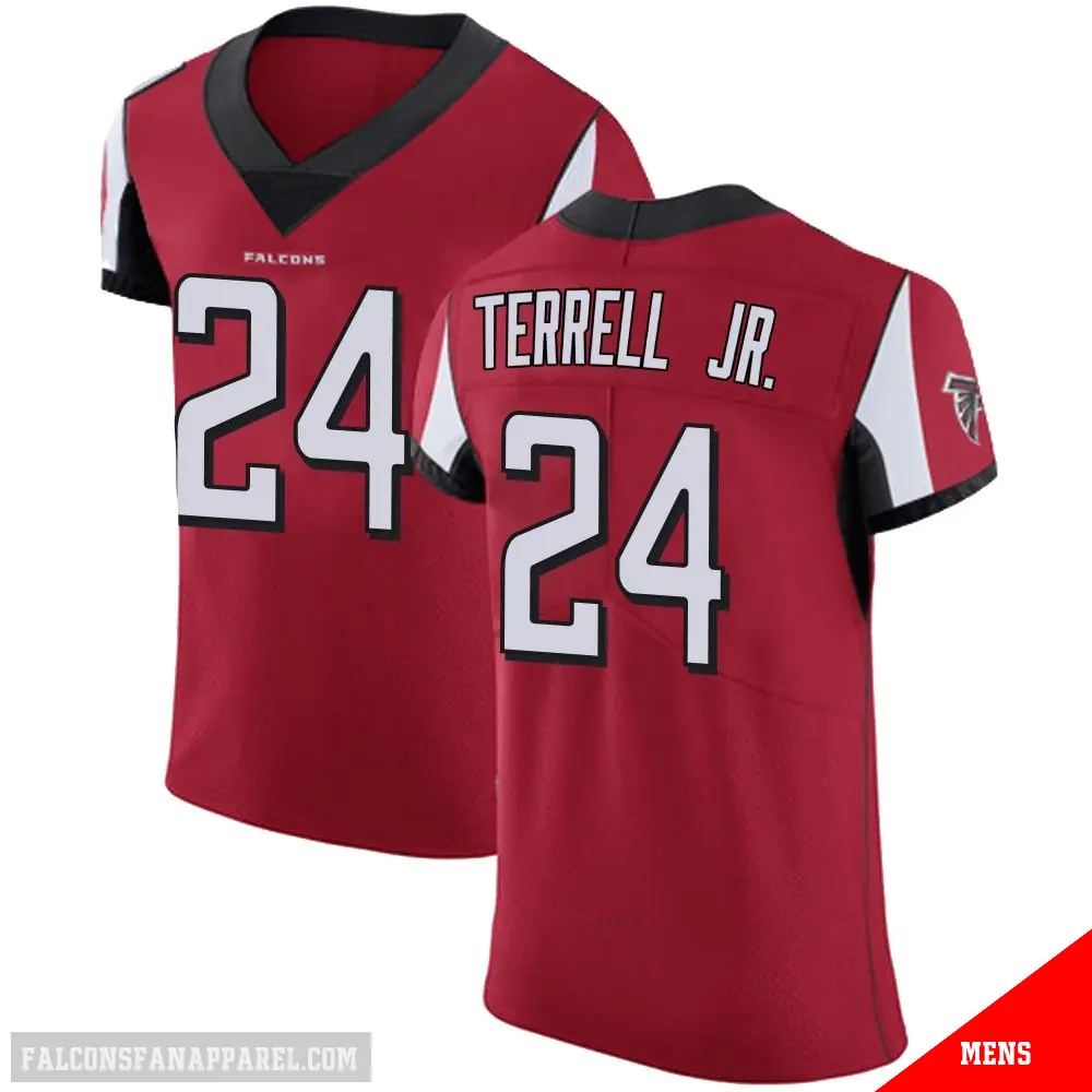＃24 Men's A.J. Terrell Jr. Red Elite Atlanta Falcons Team Color Jersey