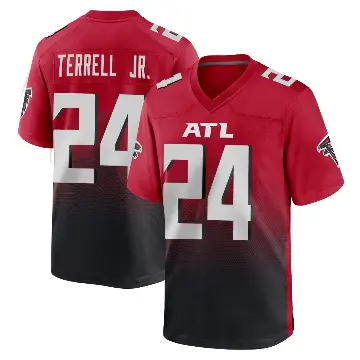 ＃24 Men's A.J. Terrell Jr. Red Game Atlanta Falcons 2nd Alternate Jersey