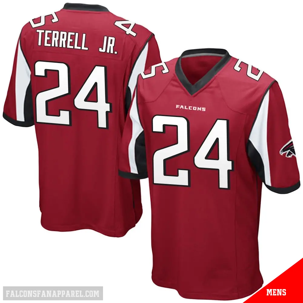 ＃24 Men's A.J. Terrell Jr. Red Game Atlanta Falcons Team Color Jersey