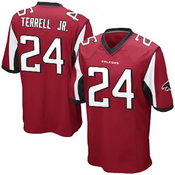 ＃24 Men's A.J. Terrell Jr. Red Game Atlanta Falcons Team Color Jersey