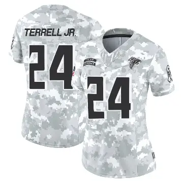 ＃24 Women's A.J. Terrell Jr. Arctic Camo Limited Atlanta Falcons 2024 Salute to Service Jersey