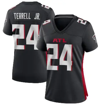 ＃24 Women's A.J. Terrell Jr. Black Game Atlanta Falcons Alternate Jersey
