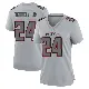 ＃24 Women's A.J. Terrell Jr. Gray Game Atlanta Falcons Atmosphere Fashion Jersey
