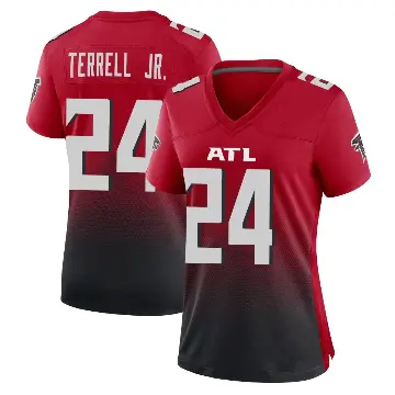 ＃24 Women's A.J. Terrell Jr. Red Game Atlanta Falcons 2nd Alternate Jersey