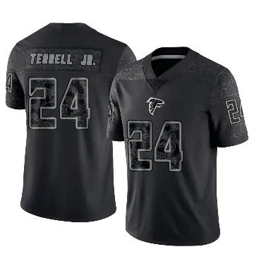 ＃24 Youth A.J. Terrell Jr. Black Limited Atlanta Falcons Reflective Jersey