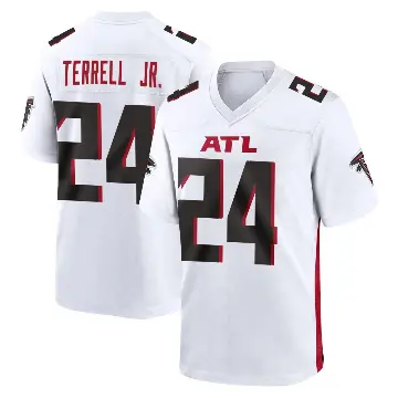 ＃24 Youth A.J. Terrell Jr. White Game Atlanta Falcons Jersey