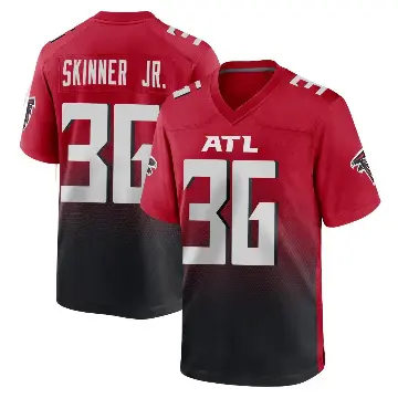 ＃36 Men's Quincy Skinner Jr. Red Game Atlanta Falcons 2nd Alternate Jersey