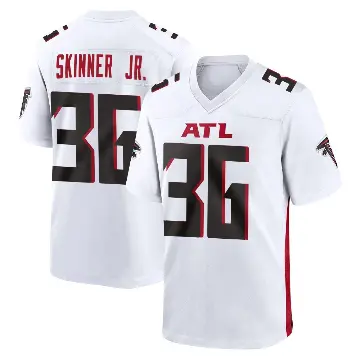 ＃36 Men's Quincy Skinner Jr. White Game Atlanta Falcons Jersey