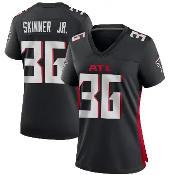 ＃36 Women's Quincy Skinner Jr. Black Game Atlanta Falcons Alternate Jersey