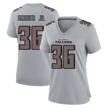 ＃36 Women's Quincy Skinner Jr. Gray Game Atlanta Falcons Atmosphere Fashion Jersey