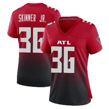 ＃36 Women's Quincy Skinner Jr. Red Game Atlanta Falcons 2nd Alternate Jersey