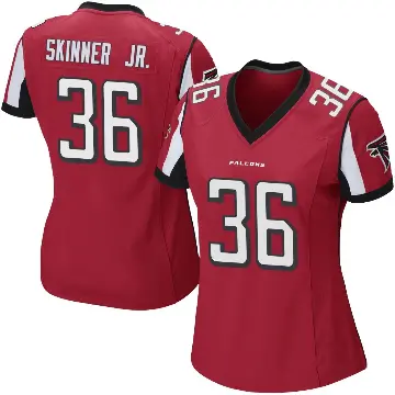 ＃36 Women's Quincy Skinner Jr. Red Game Atlanta Falcons Team Color Jersey