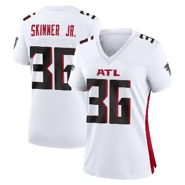 ＃36 Women's Quincy Skinner Jr. White Game Atlanta Falcons Jersey
