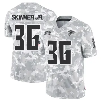 ＃36 Youth Quincy Skinner Jr. Arctic Camo Limited Atlanta Falcons 2024 Salute to Service Jersey