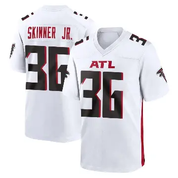 ＃36 Youth Quincy Skinner Jr. White Game Atlanta Falcons Jersey