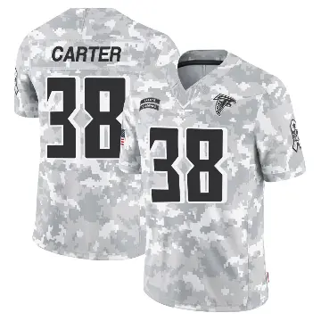 ＃38 Men's Nathan Carter Arctic Camo Limited Atlanta Falcons 2024 Salute to Service Jersey