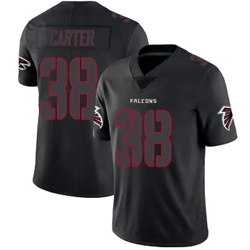 ＃38 Men's Nathan Carter Black Impact Limited Atlanta Falcons Jersey