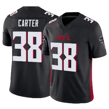 ＃38 Men's Nathan Carter Black Limited Atlanta Falcons Vapor F.U.S.E. Jersey