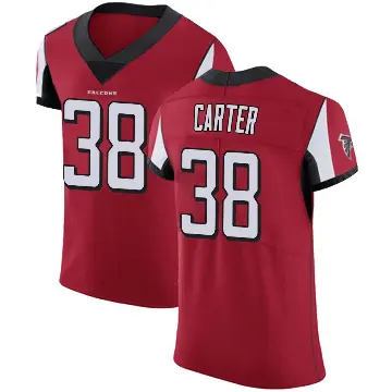 ＃38 Men's Nathan Carter Red Elite Atlanta Falcons Team Color Jersey