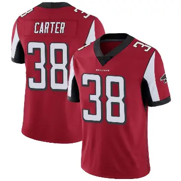 ＃38 Men's Nathan Carter Red Limited Atlanta Falcons Team Color Vapor Untouchable Jersey