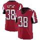 ＃38 Men's Nathan Carter Red Limited Atlanta Falcons Team Color Vapor Untouchable Jersey