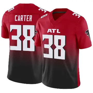 ＃38 Men's Nathan Carter Red Limited Atlanta Falcons Vapor F.U.S.E. Jersey
