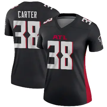 ＃38 Women's Nathan Carter Black Legend Atlanta Falcons Jersey