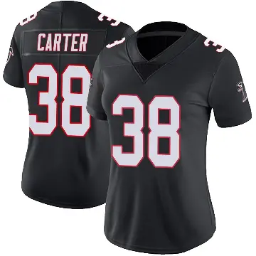 ＃38 Women's Nathan Carter Black Limited Atlanta Falcons Vapor Untouchable Jersey