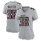 ＃38 Women's Nathan Carter Gray Game Atlanta Falcons Atmosphere Fashion Jersey