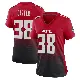 ＃38 Women's Nathan Carter Red Game Atlanta Falcons 2nd Alternate Jersey