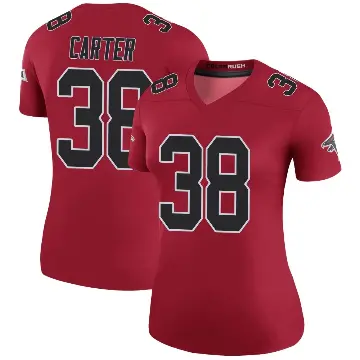＃38 Women's Nathan Carter Red Legend Atlanta Falcons Color Rush Jersey