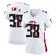 ＃38 Women's Nathan Carter White Game Atlanta Falcons Jersey