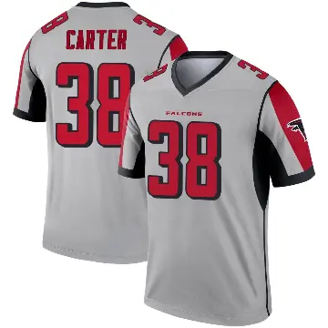＃38 Youth Nathan Carter Legend Atlanta Falcons Inverted Silver Jersey