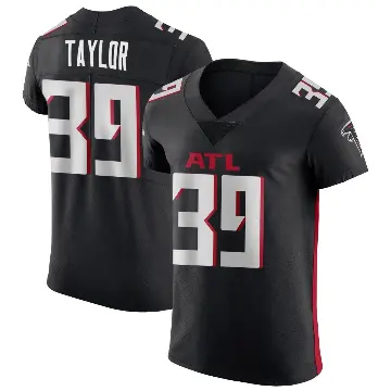 ＃39 Men's Keith Taylor Black Elite Atlanta Falcons Alternate Jersey