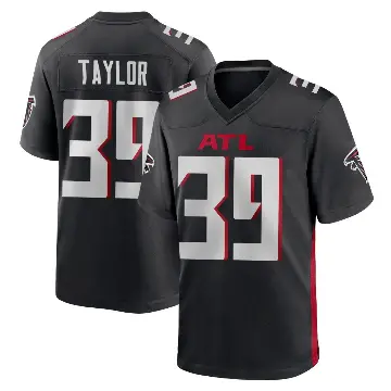 ＃39 Men's Keith Taylor Black Game Atlanta Falcons Alternate Jersey