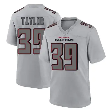 ＃39 Men's Keith Taylor Gray Game Atlanta Falcons Atmosphere Fashion Jersey
