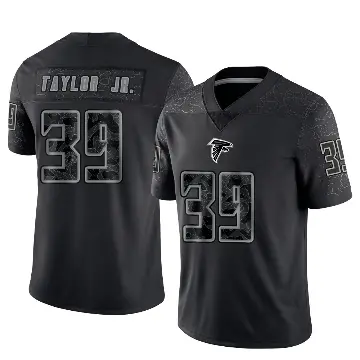 ＃39 Men's Keith Taylor Jr. Black Limited Atlanta Falcons Reflective Jersey