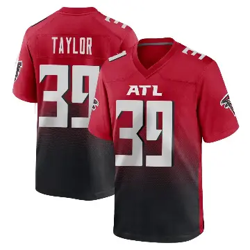 ＃39 Men's Keith Taylor Red Game Atlanta Falcons 2nd Alternate Jersey