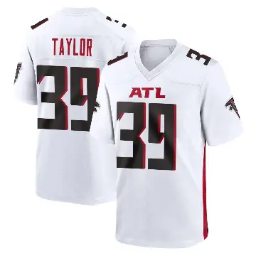 ＃39 Men's Keith Taylor White Game Atlanta Falcons Jersey