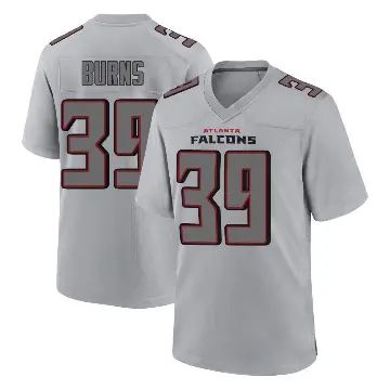 ＃39 Men's Robert Burns Gray Game Atlanta Falcons Atmosphere Fashion Jersey