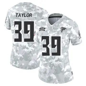 ＃39 Women's Keith Taylor Arctic Camo Limited Atlanta Falcons 2024 Salute to Service Jersey
